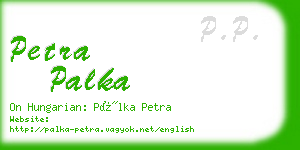 petra palka business card